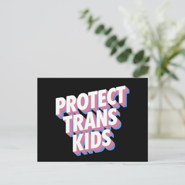 Carte Postale Protéger les enfants trans LGBTI+ Fière Mois des d (Debout devant)