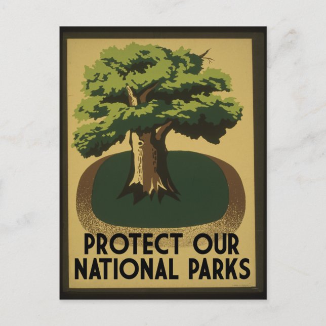 Carte Postale Protéger nos parcs nationaux (Devant)