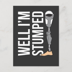 Carte Postale Prothèse de jambe amputée drôle Humour