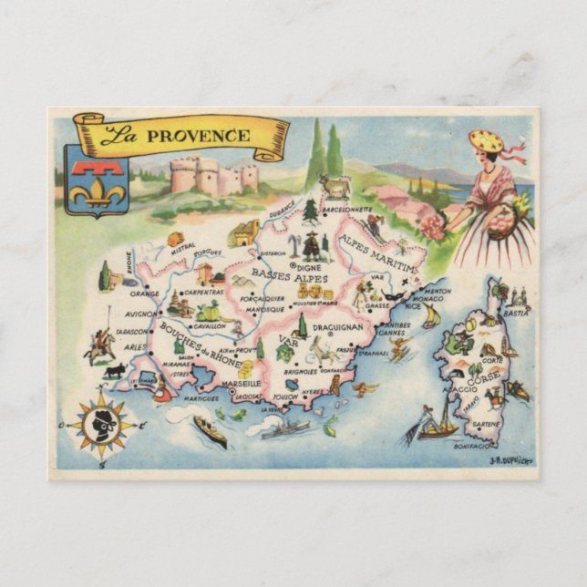 Carte postale Provence France (Devant)