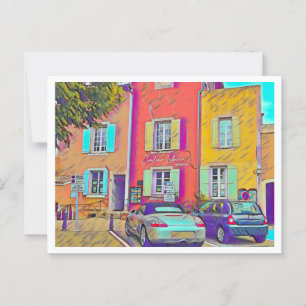 CARTE POSTALE PROVENCE, FRANCE/ BÂTIMENTS COLORÉS