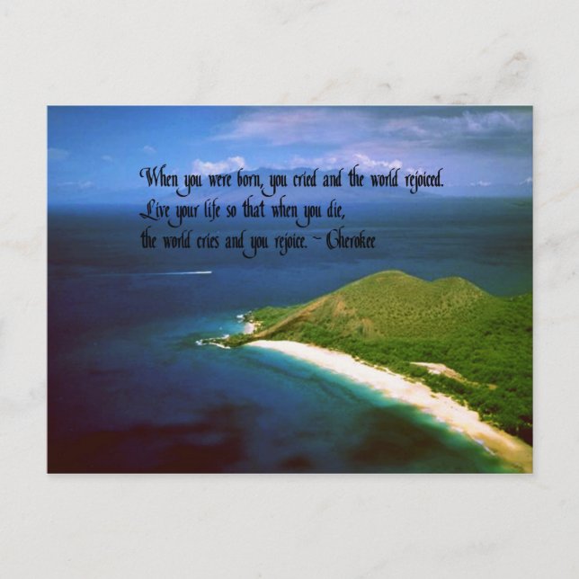 Carte Postale Proverbe amérindien (Devant)