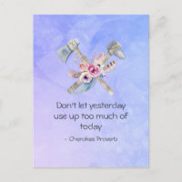 Proverbe cherokee inspiré avec Tomahawk