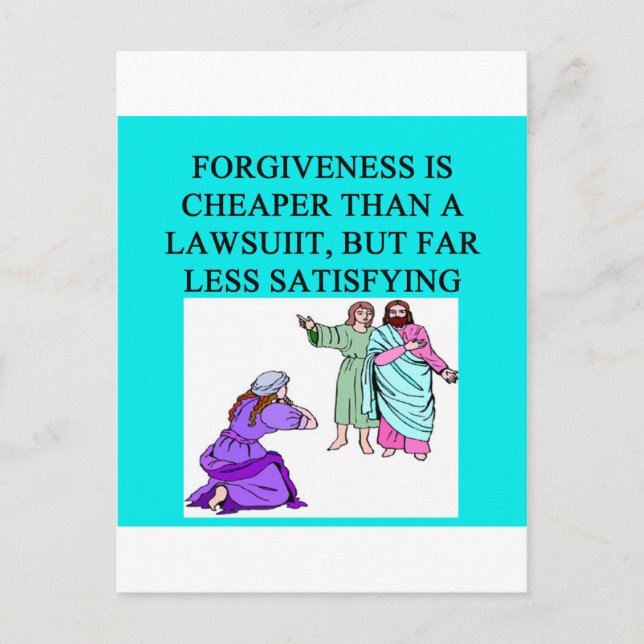 Carte Postale proverbe d'avocat drôle (Devant)