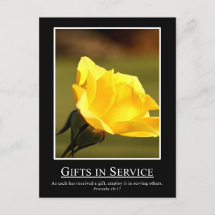 Carte Postale Proverbes 19:17 - Utilisez vos cadeaux pour servir