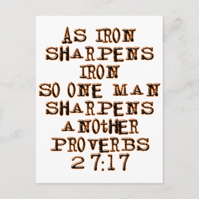 Carte Postale Proverbes 27:17 (Devant)