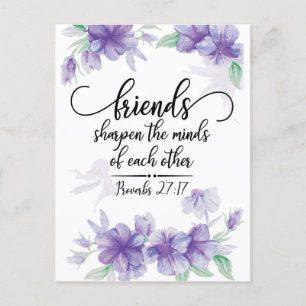 Carte Postale Proverbes 27:17 Amis Sharpen the Minds