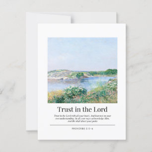 Carte Postale Proverbes 3:5-6 Confiance dans le Seigneur