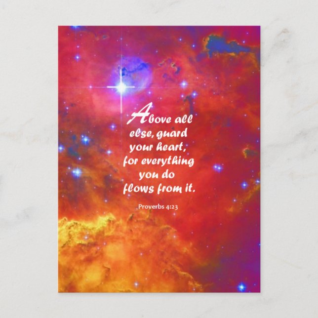 Carte Postale Proverbes 4:23 (Devant)