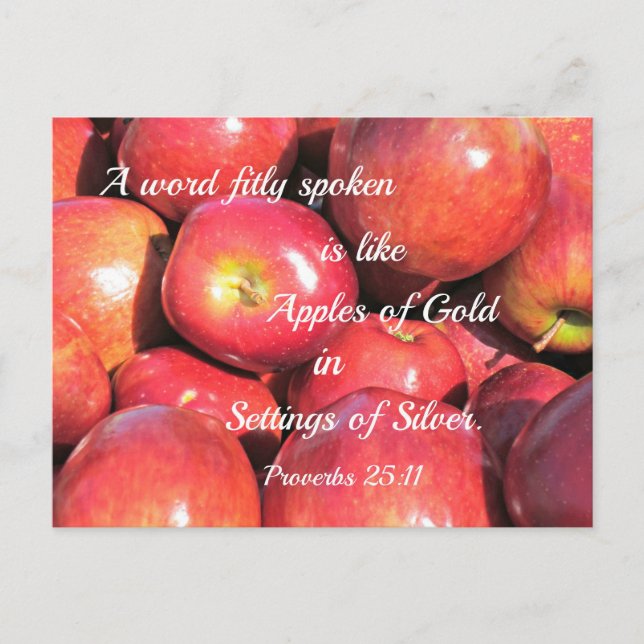 Carte Postale Proverbs 25:11 A word fitly spoken... (Devant)