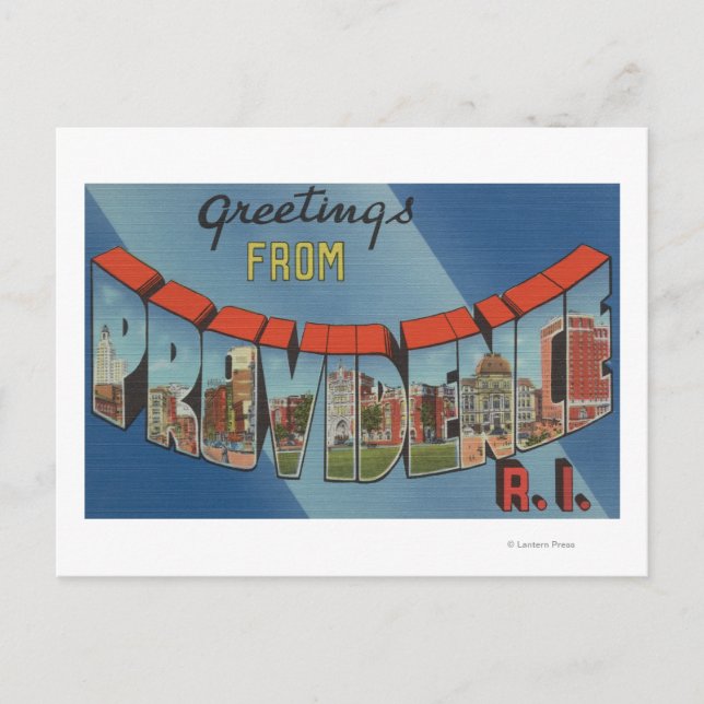 Carte Postale Providence, Rhode Island - Scènes de grandes lettr (Devant)