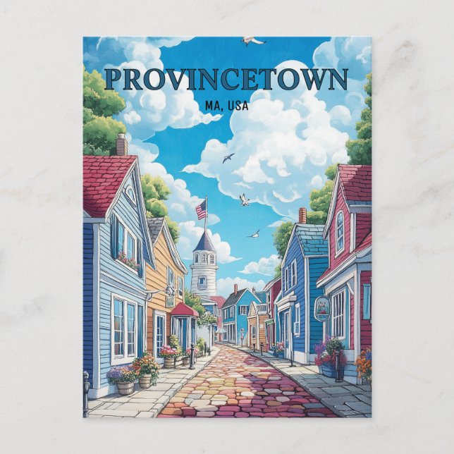 Carte Postale Provincetown Massachusetts USA Travel (Devant)