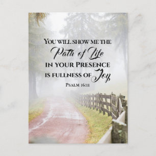 Carte Postale Psalm 16:11 You will show me the Path of Life 