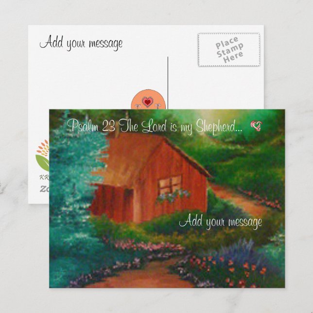 Carte postale Psalm 23 (Devant / Derrière)