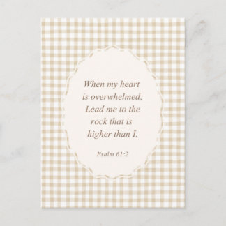Carte Postale Psalm 61:2 When my heart is overwhelmed