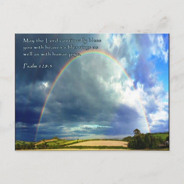 Carte Postale Psaume 128:5 Arc-en-ciel complet (Devant)