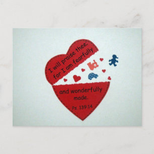 Carte Postale Psaume 139:14