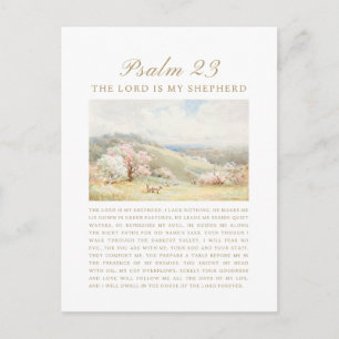 Carte Postale Psaume 23 Le Seigneur est mon berger