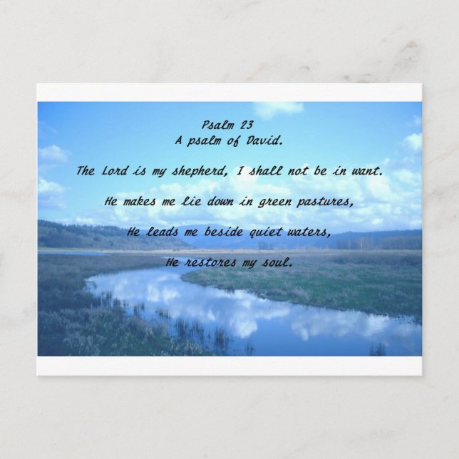 Carte Postale Psaume 23 Un psaume de David.T (Devant)