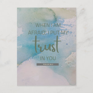 Carte Postale Psaume aquarelle 56:3