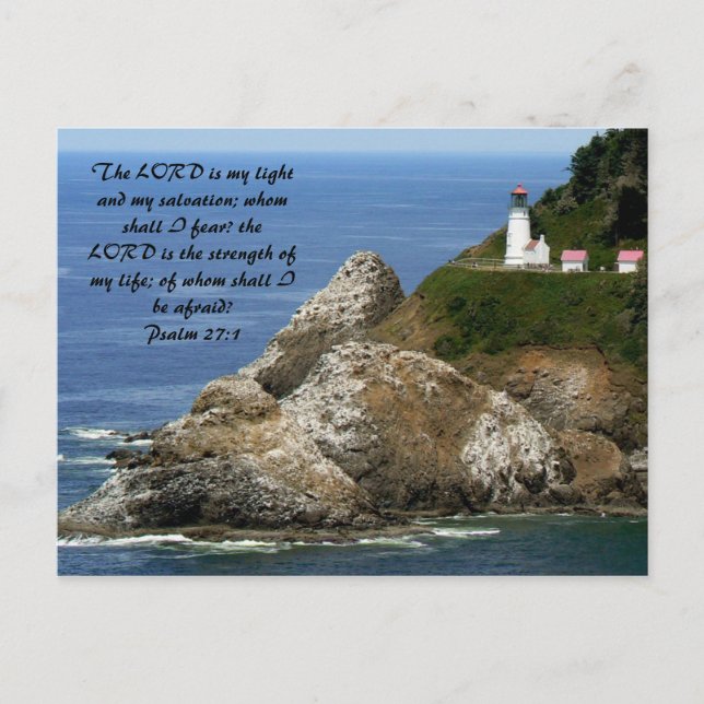 Carte Postale Psaume DE LUMIÈRE 27:1 (Devant)