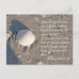 Carte Postale Psaumes 139 : 17-18, Version Shell
