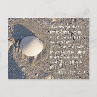 Carte Postale Psaumes 139: 17-18, Version Shell