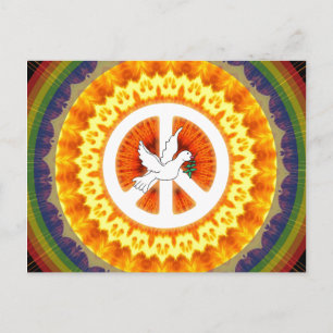 Carte Postale Psychedelic Peace Dove