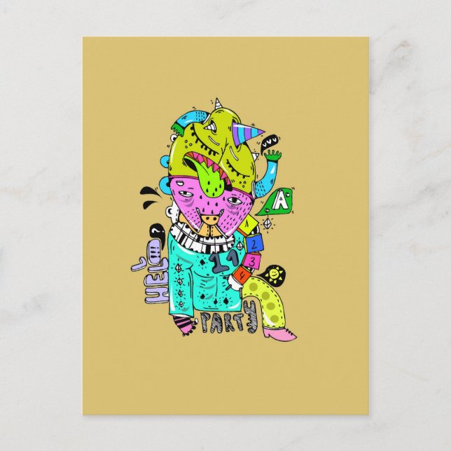 Carte Postale psycho (Devant)