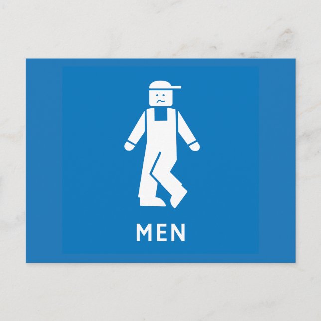 Carte Postale Public Toilet Men, Sign, Californie, États-Unis (Devant)
