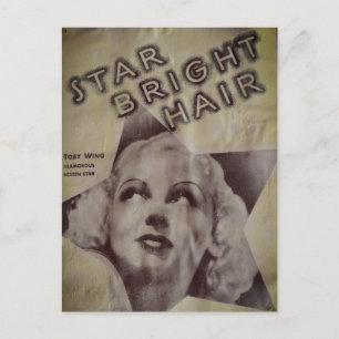 Carte postale publicitaire rétro Star Bright Hair