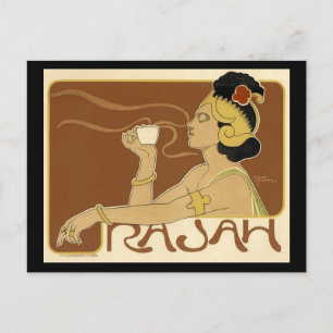 Carte Postale Publicité ancienne pour le café Rajah