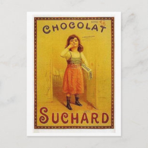Carte Postale Publicité au chocolat Suchard Vintage