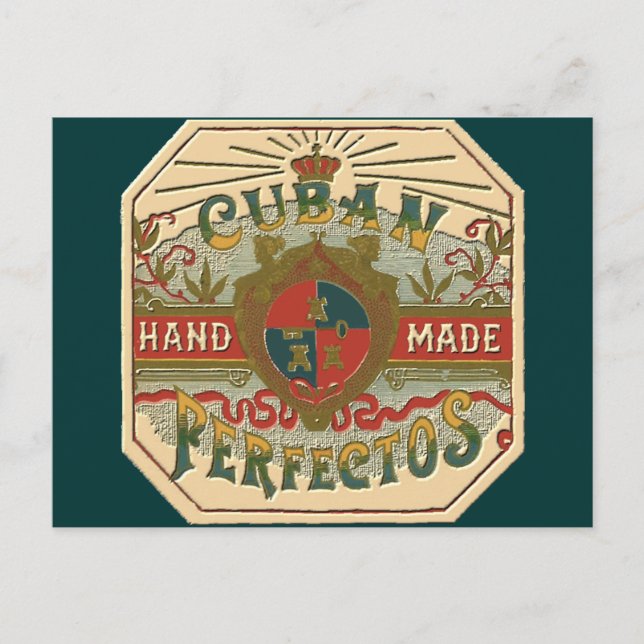 Carte Postale Publicité de cigares pour le Étiquette de tabac de (Devant)