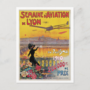 Carte Postale Publicité de voyage de la Semaine de l'aviation de