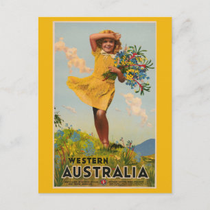 Carte Postale Publicité de voyage vintage pour l'Australie occid
