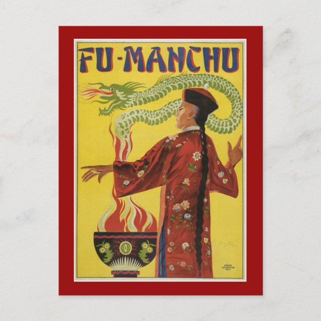 Carte Postale Publicité du Magicien Fu-Manchu (Devant)