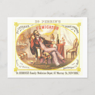 Carte Postale Publicité Lithographique vintage : Fumigateur de s