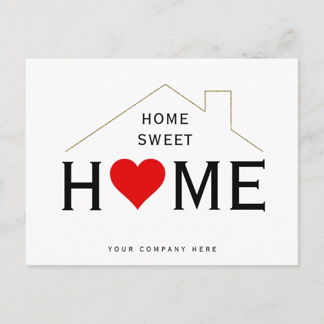 Carte Postale Publicité pour Home Sweet Home Real Estate  (Devant)