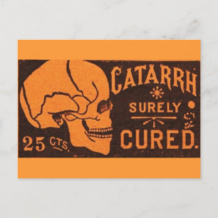 Carte Postale Publicité pour la médecine crânienne vintage