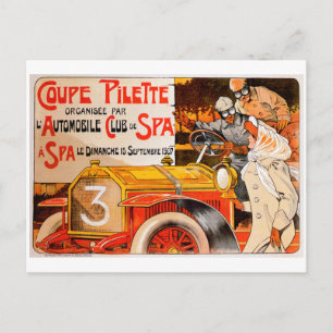 Carte Postale Publicité pour voiture automobile ancienne ~ Cours