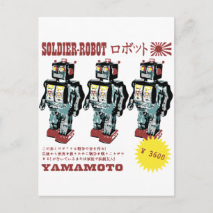 Carte Postale Publicité Retro Japonaise Toy Robot