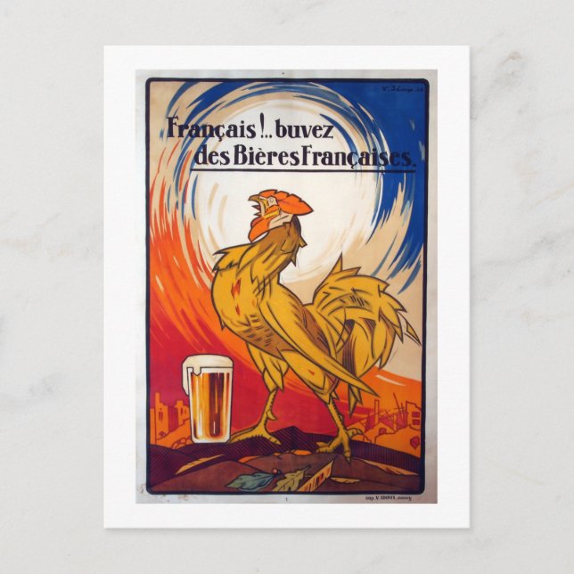 Carte Postale Publicité vintage de bière (Devant)