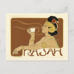 Carte Postale Publicité vintage de café Rajah