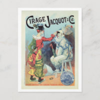 Publicité vintage de cirage à chaussures, clowns