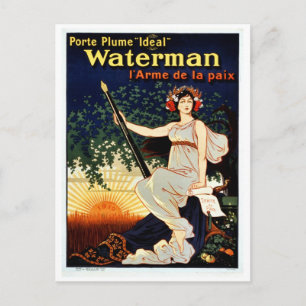 Carte Postale Publicité vintage de plume Waterman
