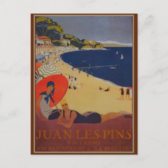 Carte Postale Publicité vintage de voyage (Devant)