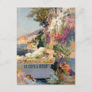 Carte Postale Publicité vintage de voyage Côte d'Azur