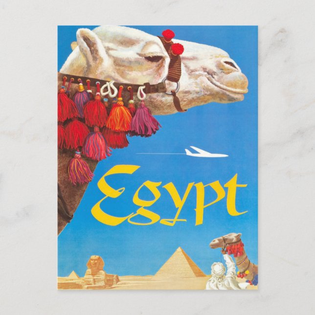 Carte Postale Publicité vintage Egypt Air Travel (Devant)