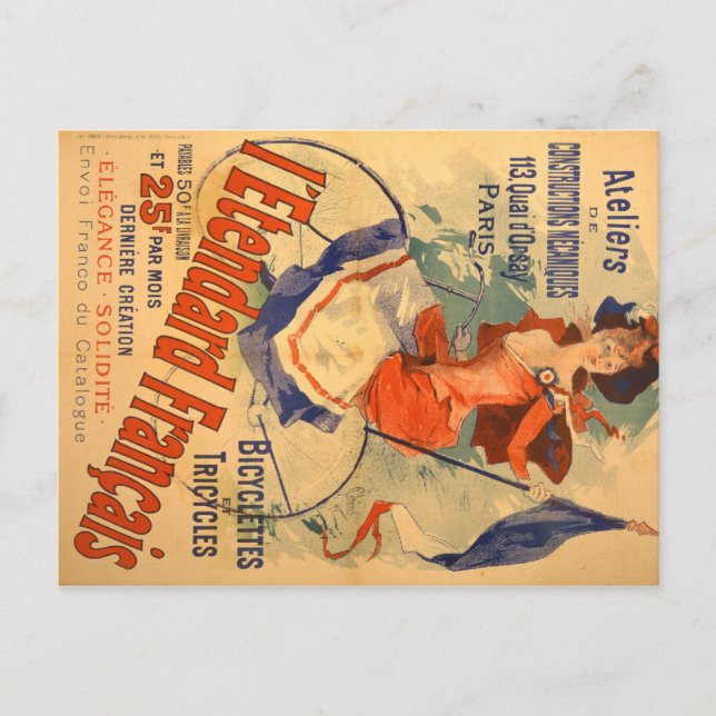 Carte Postale Publicité vintage en français (Devant)